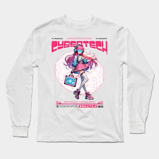 kawaii princess cyber tech anime girls Long Sleeve T-Shirt